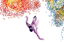 Illustration for magazine. Theme: Dreams. Technique: watercolor