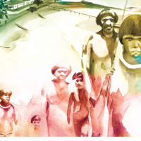 Illustration for magazine. Theme: Historic Landscape. Technique: watercolor