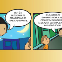 Ilustração para cartilha. Tema: PETI. Técnica: pintura digital