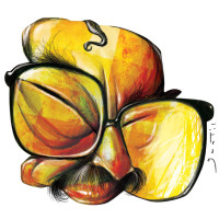 Joao Ubaldo Ribeiro – Technique: acrylic