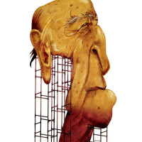 Oscar Niemeyer – Technique: acrylic on canvas